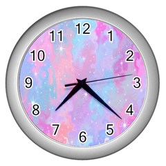 Space-25 Wall Clock (silver) by nateshop