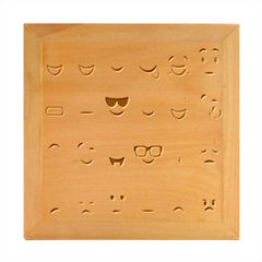 Smilie 123 Wood Photo Frame Cube