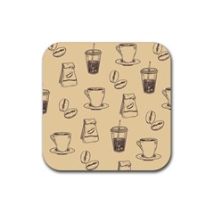 Coffee-56 Rubber Coaster (square) by nateshop