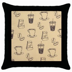 Coffee-56 Throw Pillow Case (black) by nateshop