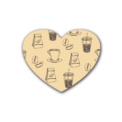 Coffee-56 Rubber Heart Coaster (4 Pack) by nateshop