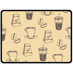 Coffee-56 Two Sides Fleece Blanket (large) by nateshop