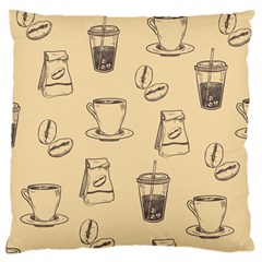 Coffee-56 Large Premium Plush Fleece Cushion Case (two Sides) by nateshop