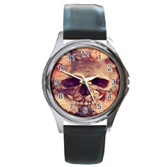 Day-of-the-dead Round Metal Watch by nateshop