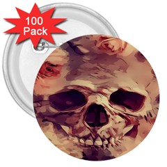 Day-of-the-dead 3  Buttons (100 Pack)  by nateshop