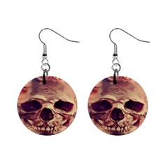 Day-of-the-dead Mini Button Earrings by nateshop