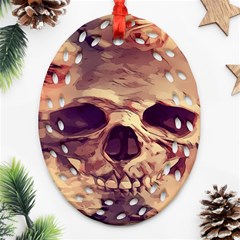 Day-of-the-dead Ornament (oval Filigree) by nateshop