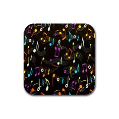 Fabric-65 Rubber Square Coaster (4 Pack) by nateshop