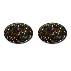 Fabric-65 Cufflinks (oval) by nateshop