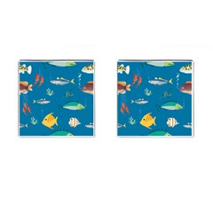 Fish-73 Cufflinks (square) by nateshop