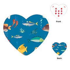 Fish-73 Playing Cards Single Design (heart) by nateshop