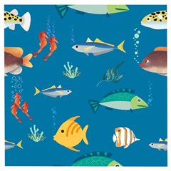 Fish-73 Wooden Puzzle Square by nateshop