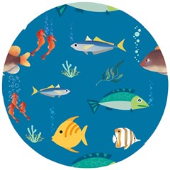 Fish-73 Wooden Puzzle Round by nateshop