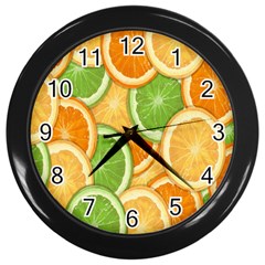 Fruits-orange Wall Clock (black) by nateshop