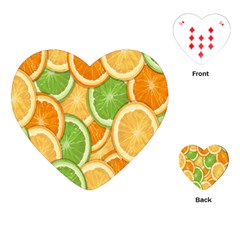 Fruits-orange Playing Cards Single Design (heart) by nateshop