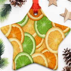 Fruits-orange Star Ornament (two Sides) by nateshop