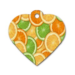 Fruits-orange Dog Tag Heart (one Side) by nateshop