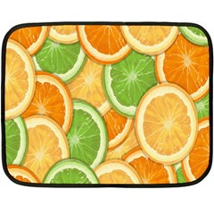 Fruits-orange Two Sides Fleece Blanket (mini) by nateshop