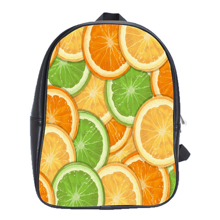 Fruits-orange School Bag (Large)