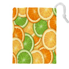 Fruits-orange Drawstring Pouch (4xl) by nateshop