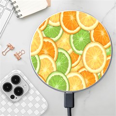 Fruits-orange Wireless Fast Charger(white) by nateshop