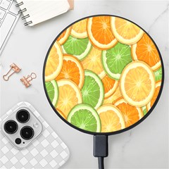 Fruits-orange Wireless Fast Charger(black) by nateshop