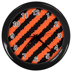 Halloween-background Wall Clock (black) by nateshop