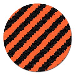 Halloween-background Magnet 5  (round) by nateshop