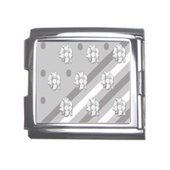 Strip-gray Mega Link Italian Charm (18mm) by nateshop