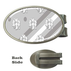 Strip-gray Money Clips (oval)  by nateshop