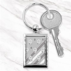 Strip-gray Key Chain (rectangle) by nateshop