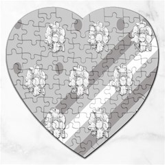 Strip-gray Jigsaw Puzzle (heart) by nateshop