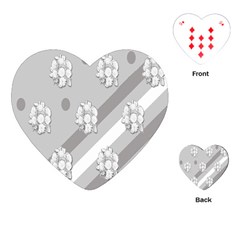 Strip-gray Playing Cards Single Design (heart) by nateshop