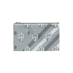 Strip-gray Cosmetic Bag (small) by nateshop