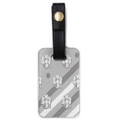 Strip-gray Luggage Tag (one Side) by nateshop