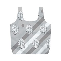 Strip-gray Full Print Recycle Bag (m) by nateshop