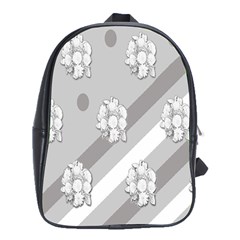 Strip-gray School Bag (xl) by nateshop