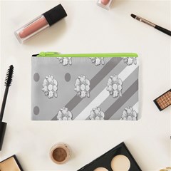 Strip-gray Cosmetic Bag (xs) by nateshop