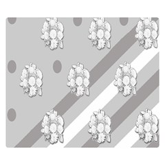 Strip-gray Premium Plush Fleece Blanket (small)