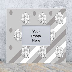 Strip-gray White Wall Photo Frame 5  X 7  by nateshop