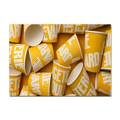 Yellow-cups Sticker A4 (100 Pack) by nateshop