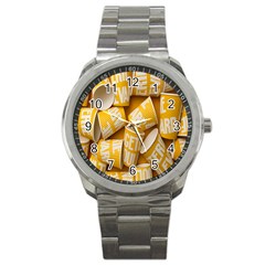 Yellow-cups Sport Metal Watch by nateshop