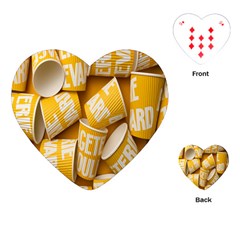 Yellow-cups Playing Cards Single Design (heart) by nateshop