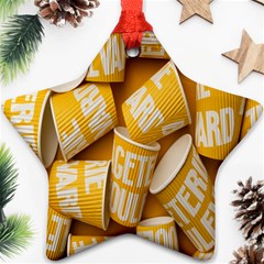 Yellow-cups Star Ornament (two Sides) by nateshop