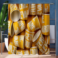 Yellow-cups Shower Curtain 60  X 72  (medium)  by nateshop