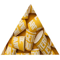 Yellow-cups Wooden Puzzle Triangle