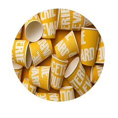 Yellow-cups Mini Round Pill Box (pack Of 3)