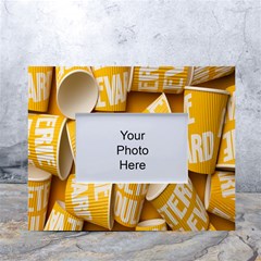 Yellow-cups White Tabletop Photo Frame 4 x6 