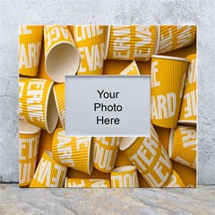 Yellow-cups White Wall Photo Frame 5  X 7 