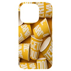 Yellow-cups Iphone 14 Pro Black Uv Print Case by nateshop